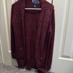 Kendra Scott Burgundy Cardigan Sweater